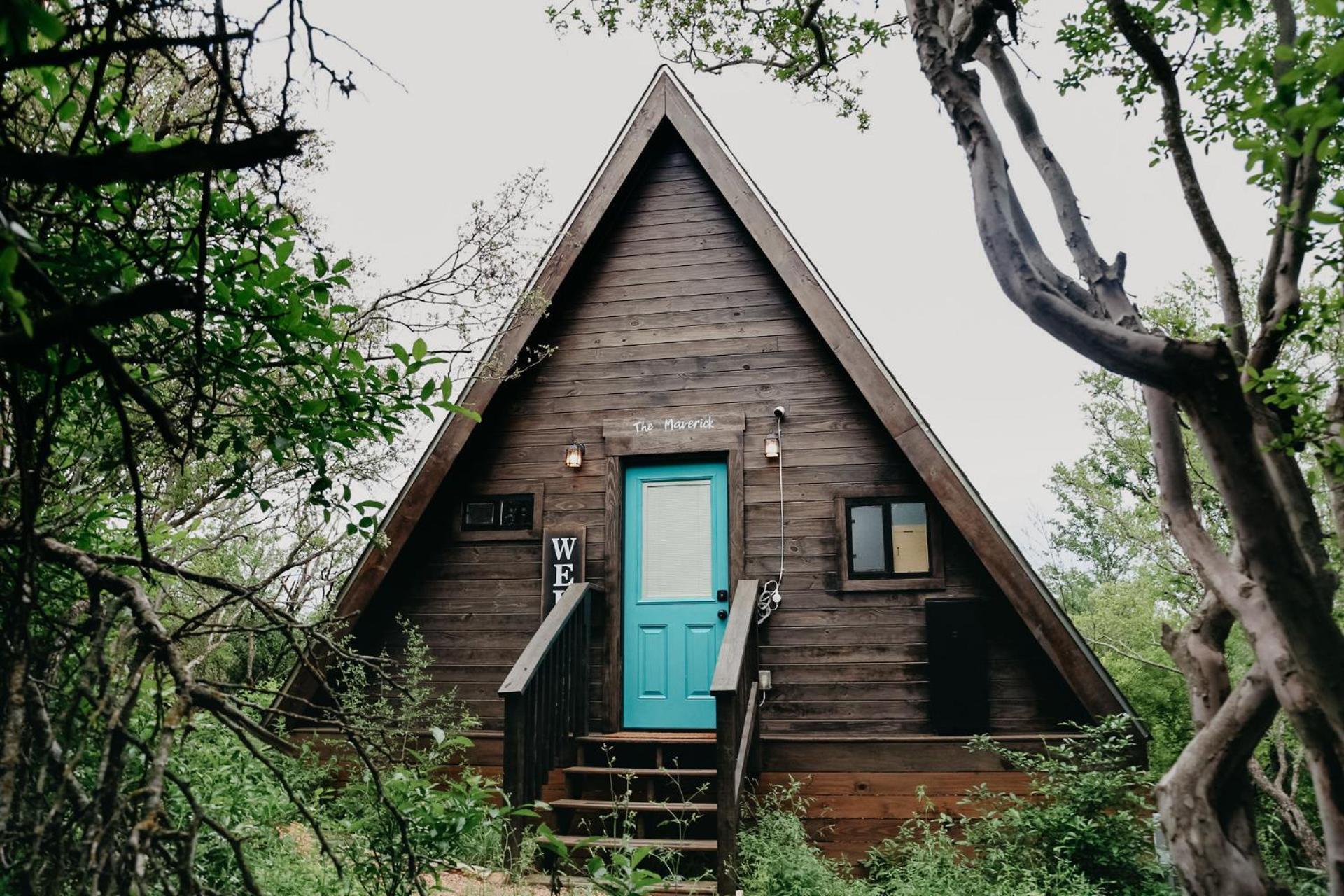 The Maverick: A-Frame W/ Hammock And Tree Top View New Braunfels Extérieur photo