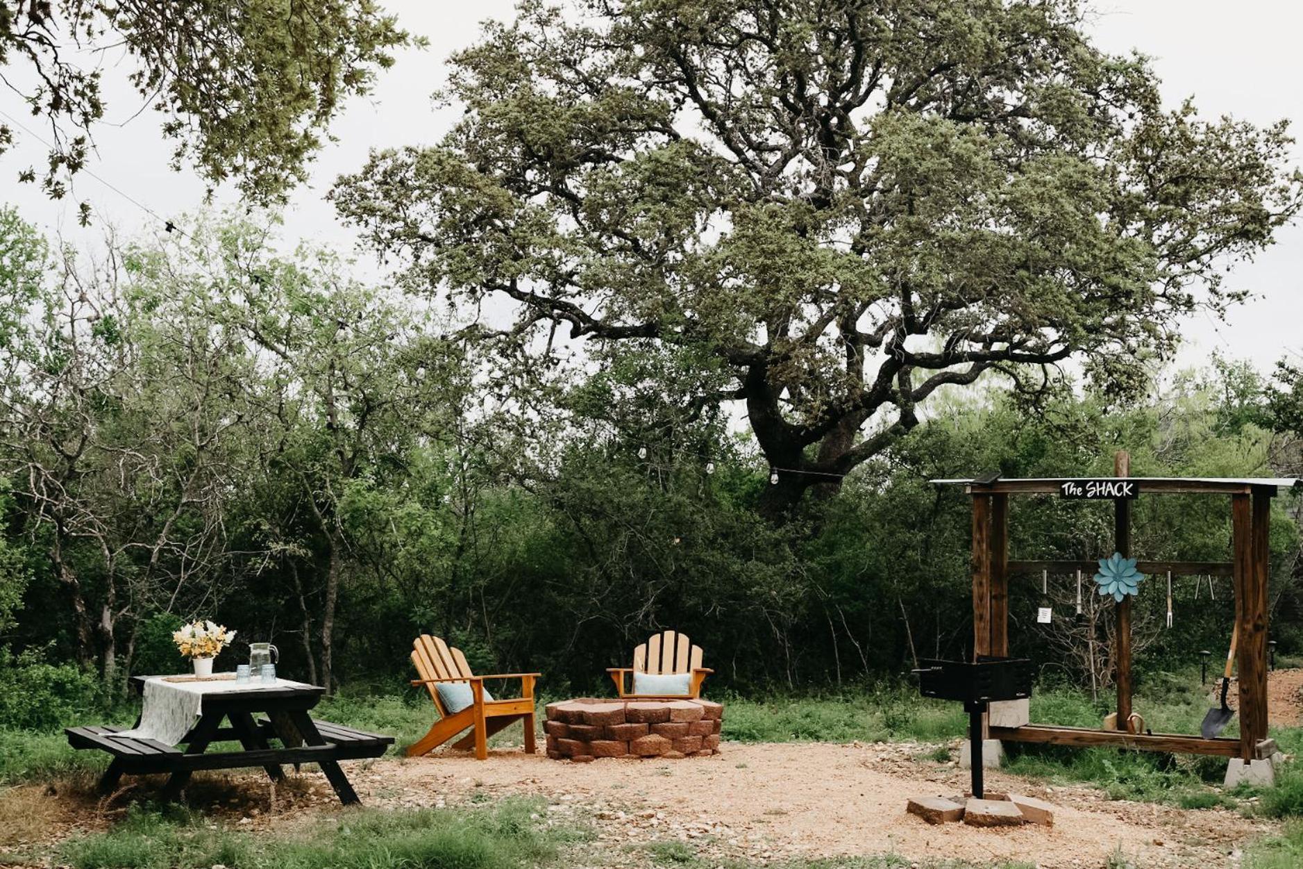 The Maverick: A-Frame W/ Hammock And Tree Top View New Braunfels Extérieur photo