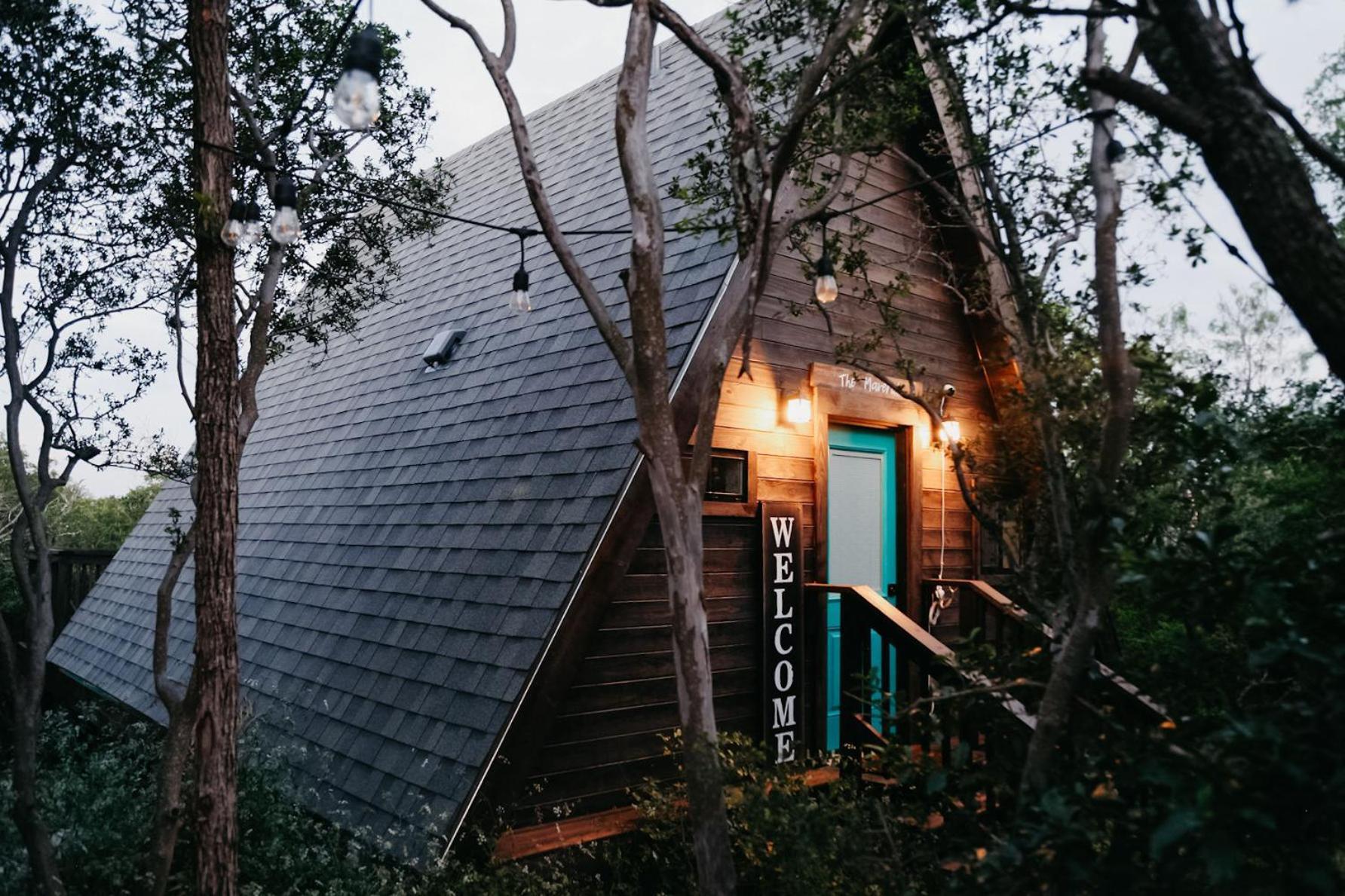 The Maverick: A-Frame W/ Hammock And Tree Top View New Braunfels Extérieur photo